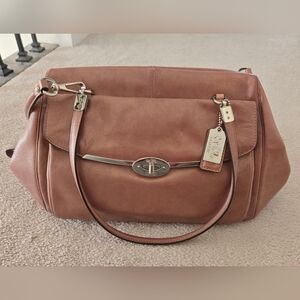 Leather Rosegold Coach Purse